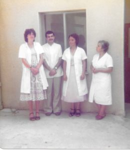 June Asquith with CSSD staff at the Nazareth Hospital.